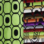 Home decorate geometric upholstery 100 polyester flocked velboa plush fabric