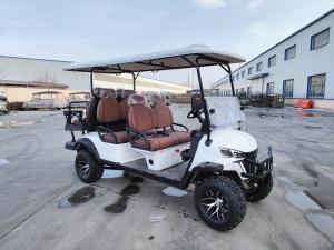 Quality Classic White Six-Seater Electric Off-Road Luxury Golf Cart Lithium Battery Equipped With 14-Inch Off-Road Tires wholesale