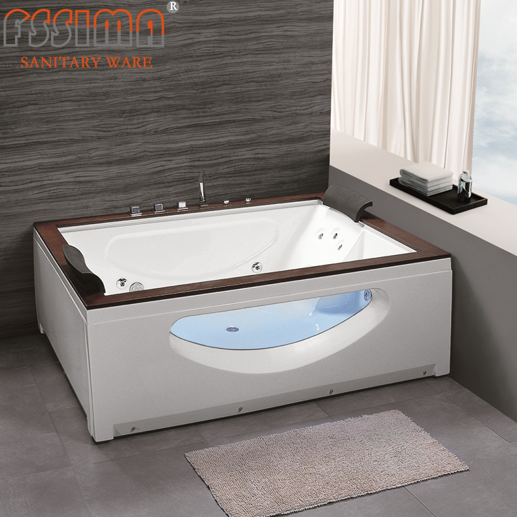 1.8m Adult Baby Whirlpool Spa Bathtub Indoor Acrylic Sided Skirt