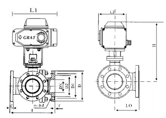 Dn80 Fluorine Chemical Resistant Floating 3 Way Electric Ball Valve