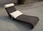 All Weather Dark Brown Rattan Sun Lounger For Home Balcony