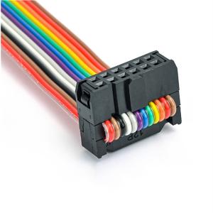 Quality Custom 2.54mm 12 Pin Ribbon Cable IDC Socket UL2651 28AWG Flat Wire Assembly wholesale