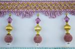 Golden luxurious custom ODM curtain lace accessories beaded decorative fringes