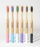 Custom Natural Ecological Bamboo Charcoal Soft Toothbrush Family Wooden