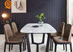 Non Porous Modern Restaurant Table Artificial Marble Top Dining Table