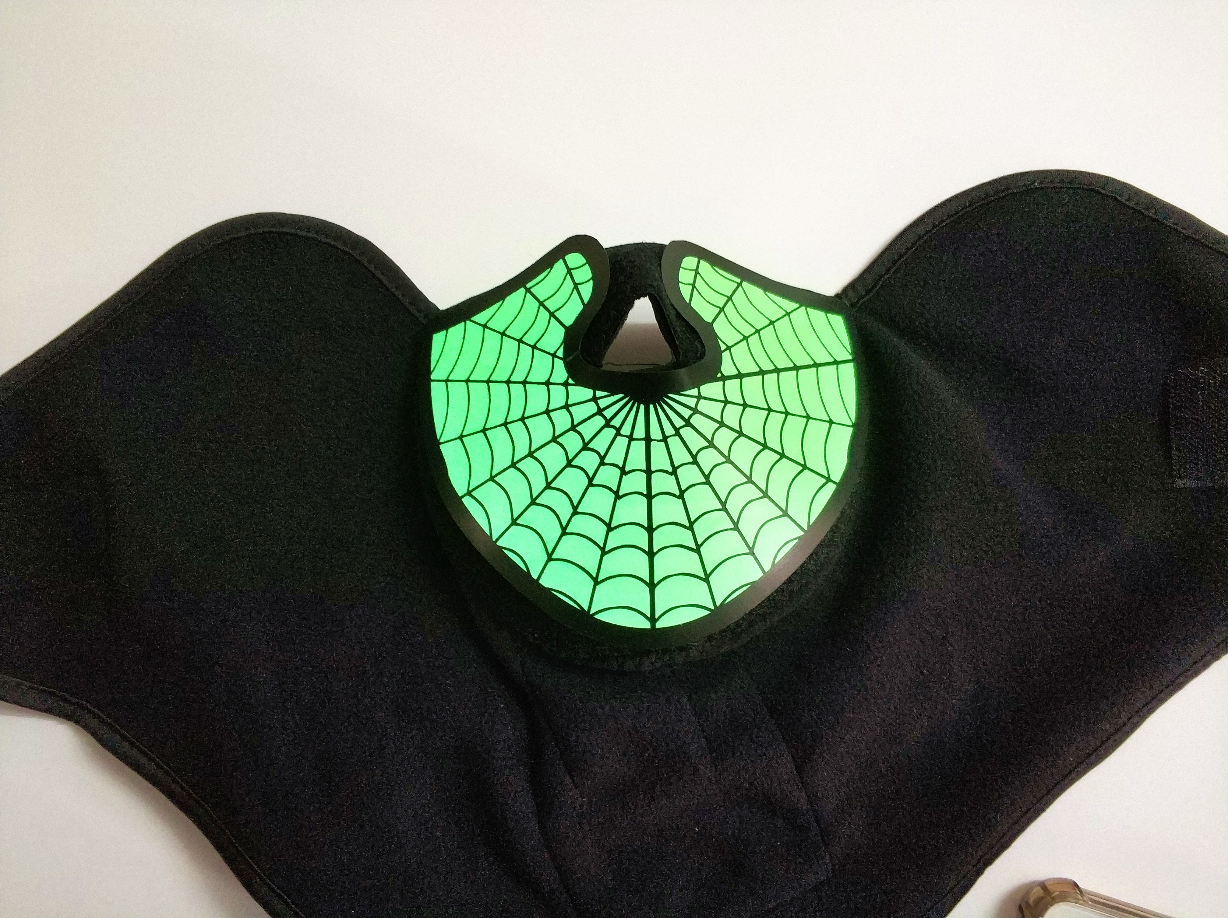 Role play custom green spider-man EL mask hot sale popular music party glow in the dark light sound activated led mask