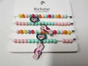 Quality Polished Unisex Childrens Jewelry , Birthday Rainbow Beaded Bracelet wholesale