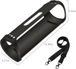 LFGB Odorless Silicone Protective Case Bluetooth Speaker Back Strap Crossbody