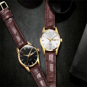 Quality Dual Calendar Temperament Business Double Calendar Watch Men Couple Quartz Watch wholesale