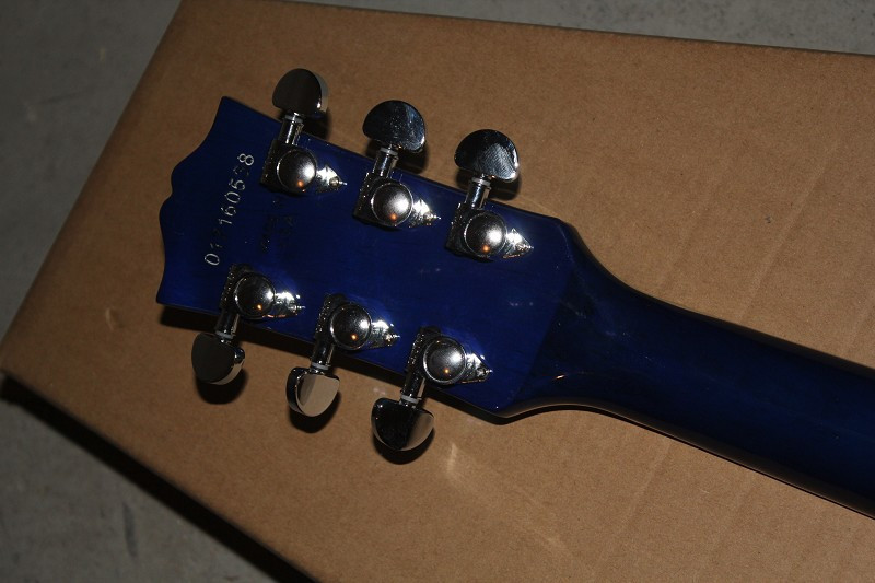 Wholesale new guitar mahogany body 3-piuckup LP Ace Frehley Signature blue electric guitar