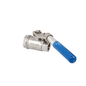 Quality GB Standard Stainless Steel SS304 Fnpt Thread 2-PC Ball Valve with Spring Return Handle wholesale