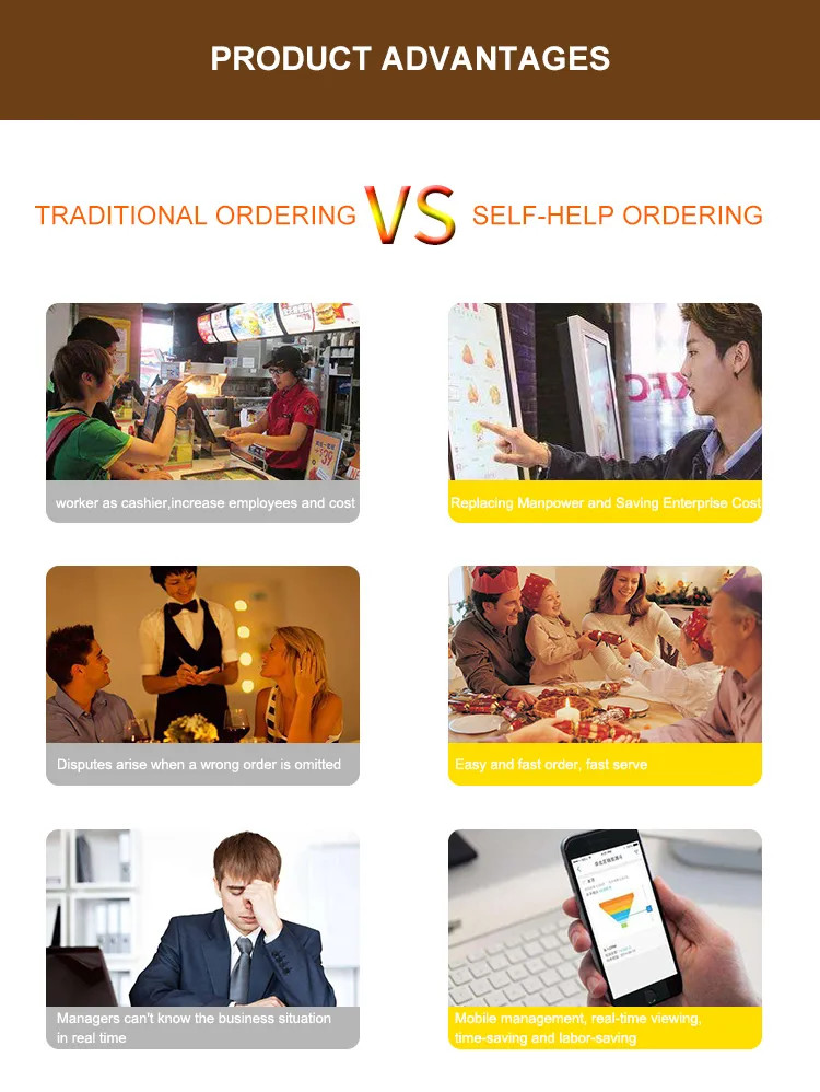 32 Inch Manufacturer Wall Mount Pos System Pay Self Service Payment Self Service Order Kiosk