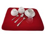 Absorbent Red Kitchen Dish Drying Mat Microfiber Fabric