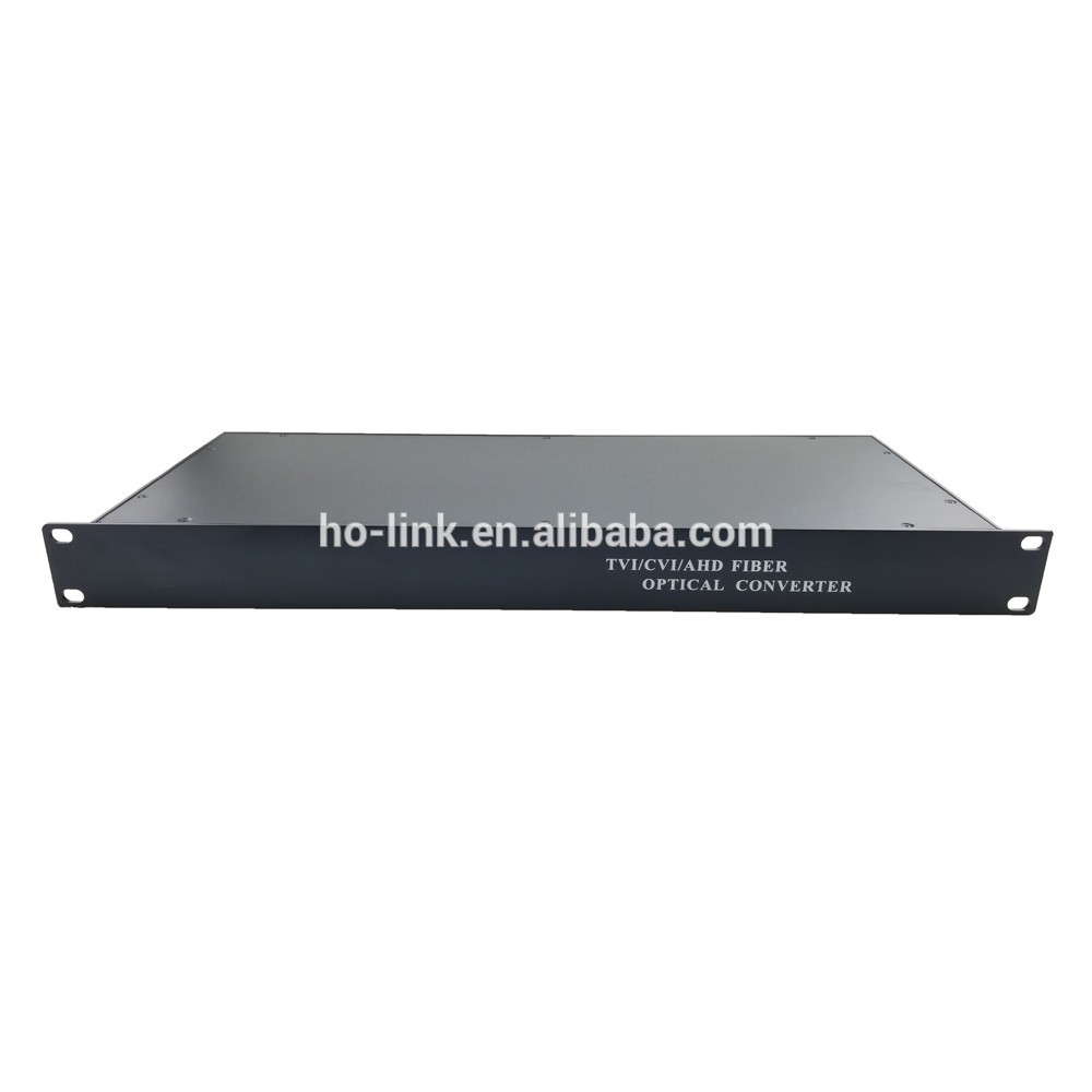 Audio/Video Solution 16ch uncompressed TVI/CVI/AHD 1080P fiber video converter with data