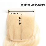 Blonde #613 Color Body Wave Lace Closure Baby Hair Brazilian Real Human Hair