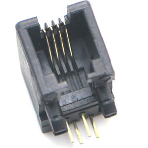 China rj11 4p4c connector jack modular right angel through hole unshielded on sale