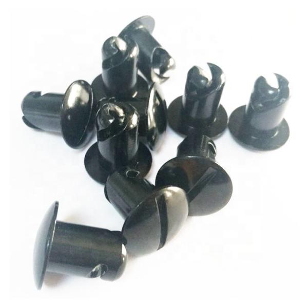 Universal Car Fitment Sprint Car Black DZUS Buttons 7/16"X .500" Aluminum Stock