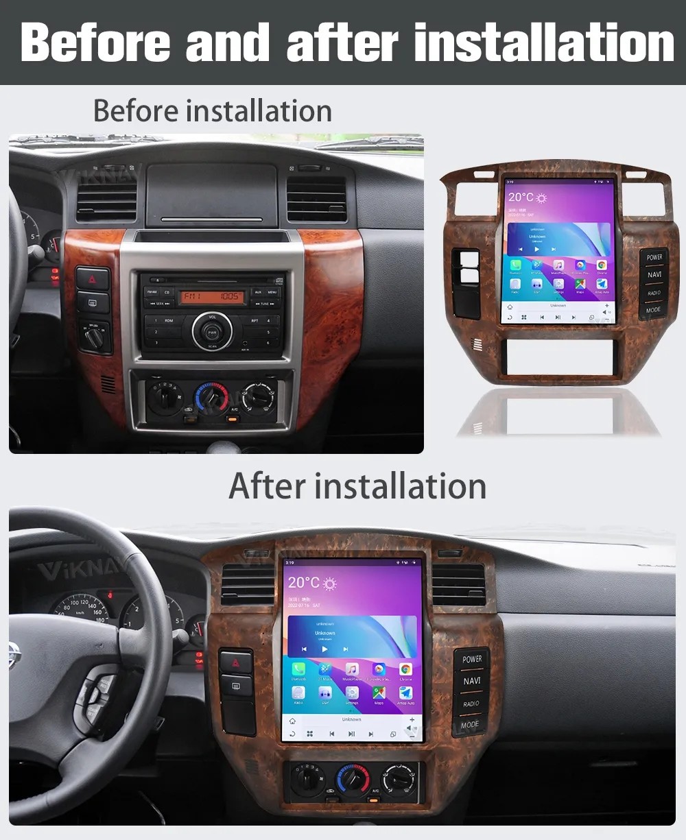 12.1 Inch Touch Screen Head Unit For Nissan Patrol 128G Navigation GPS Multimedia Player Wireless Carplay 4G