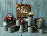 Europe Style Antique Iron Flowerpot Floor Bucket