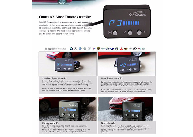 7 Mode Car Electronic Throttle Controller Simple Interface ECU Throttle Controller