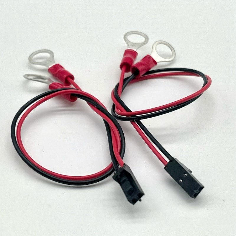 Molex 2.54mm 2P Female Connector to M4 Round Terminal With Wire Cable UL1007 22AWG Cable