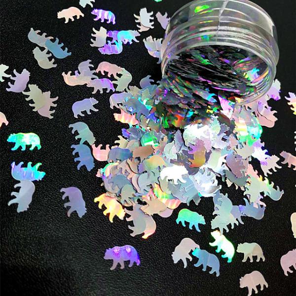 Thanksgiving Occasion Bear Glitter Shapes Polyester Duck Shaped Glitter Bear