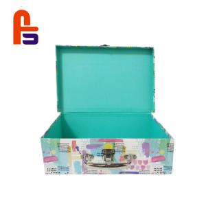 Quality Fashion Kids Non Toxic Paper Material Cardboard Suitcase Box wholesale
