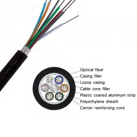 Indoor/Outdoor 2-144 Fibers External Fiber Optic Cable GYTA Stranded Loose Tube