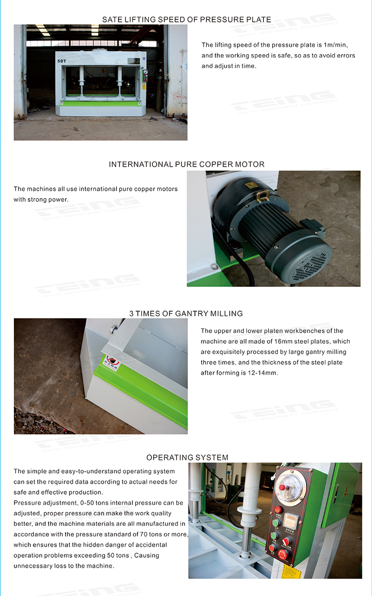 Customizable Voltage Automatic Hydraulic Veneer Laminate Wood Door Cold Press Machine