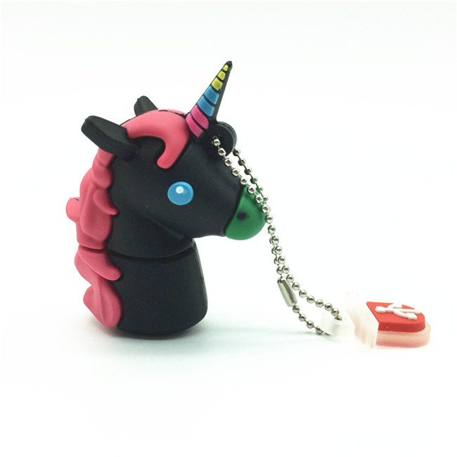 Emoji Shaped 16GB Unicorn Silicone Pen Drive Customized PVC USB Flash Lightweight