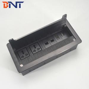 Quality Aluminum Alloy Brush Tabletop HDMI Flip Up Power Outlet wholesale