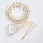 Birthday Party 100 Biodegradable Bronzing Dots Disposable Dishware