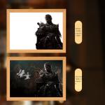 Black Myth Monkey King Light Wooden Frame Night Light for Fashionable Bedroom