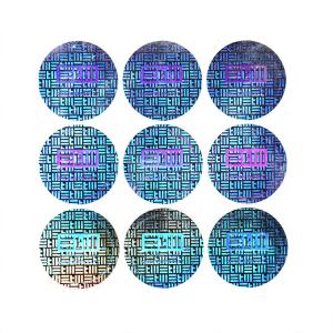 Quality Reflection Rainbow Holographic Stickers Labels Custom Holographic Security Stickers wholesale