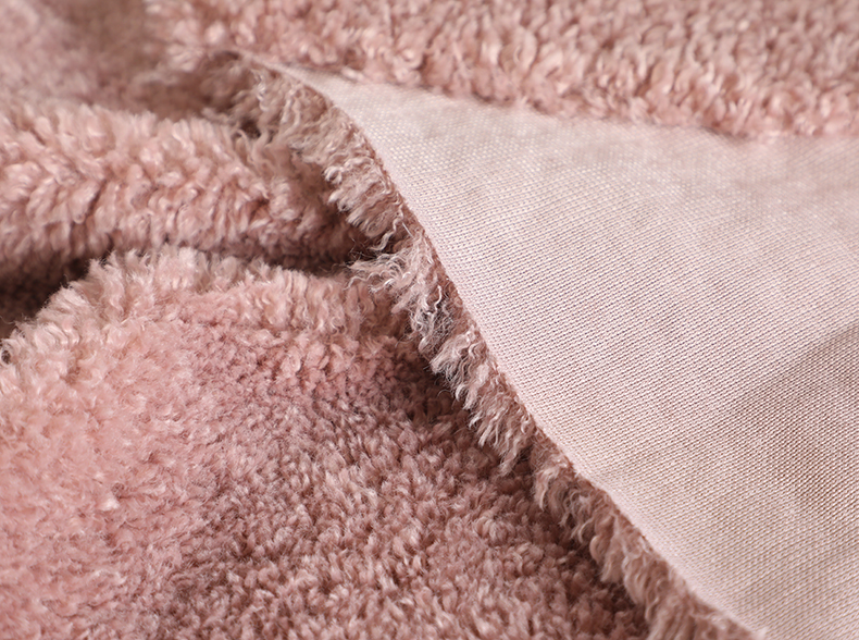 Polyester Sherpa Fleece Fabric Warm Effect Customizable