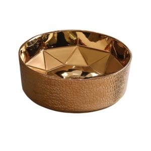 Quality Luxury Glazed Round Ceramic Basin Impact Resistant For Bathroom wholesale