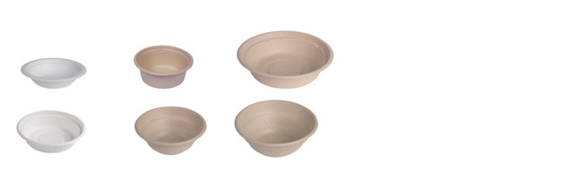 Bagasse Pulp Biodegradable Bowls With Lids , Compostable Salad Containers Takeout