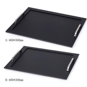 Quality 5-star hotel black acrylic amenities tray wholesale