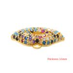 Micro Pave DIY Gold Plated Jewelry Brass Crystal Hand Lip Pendant Necklace