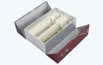 custom flocking blister gift box middle opened flocking blister wine box