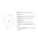 Hexagonal 70LM 4.5VDC Battery Operated Motion Sensor Light Intelligent Control