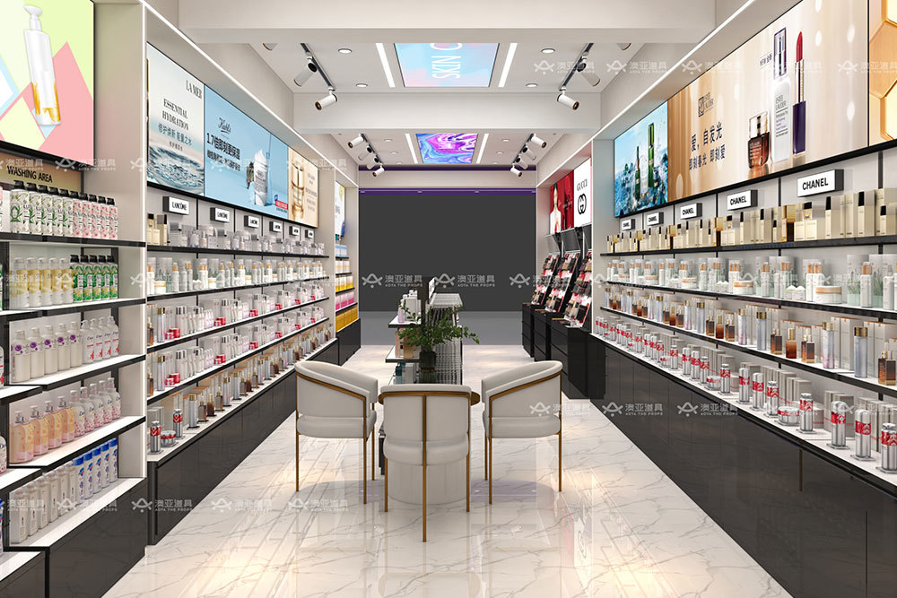 Skincare Shop Design Cosmetic Display Furniture Retail Store Counter for Trendy Store Interior Design