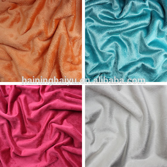 0.5mm 1mm polyster plain minky fabric textile importers knitting fabric