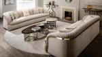 Upholstery Hotel Lobby Furniture White Velvet Couch Multiple Seating Sofa