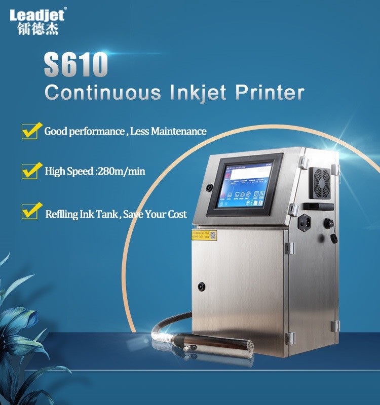 Stable System Design S610 CIJ Inkjet Printer 32Dots Date Printing Coder 280mm/Min Print Speed