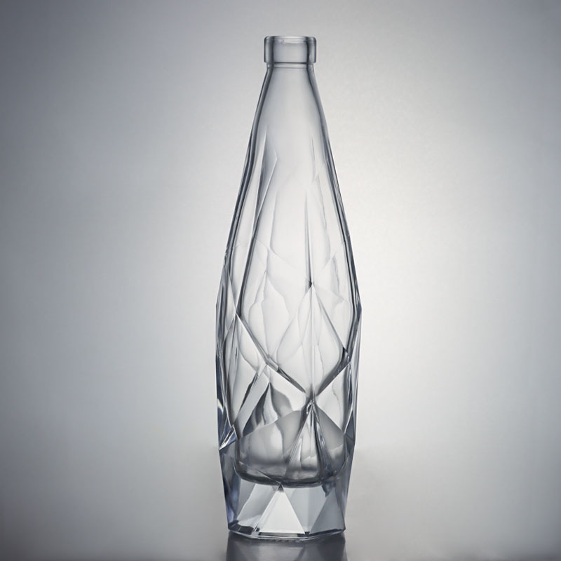 Beverage Industry Engraved Glass Liquor Bottle with Cork Stopper Elegant and Durable