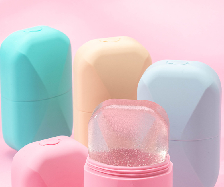 Facial Cooling Eye Body Skin Care Lift Glass For Ice Globes Ice Roller Made Of Silicone