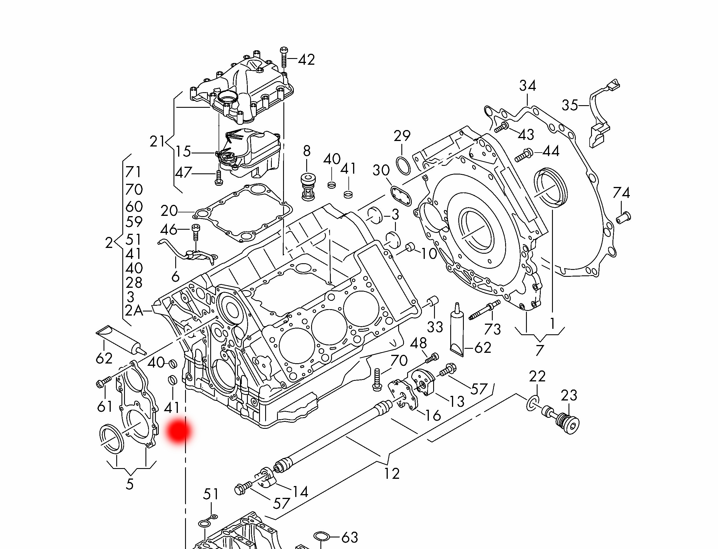 06E103153E 95810115010 Crankshaft Oil Seal For AUDI A4 B7 (8EC) 3.2