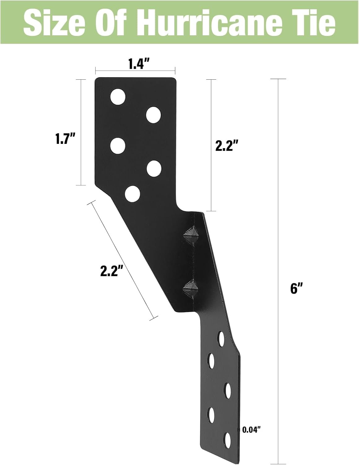 Hurricane Straps H2.5A Right Tie Heavy Duty Galvanized Hurricane Tie 25ct Rafter Ties Double Reinforcement for Left-Hander 25pcs