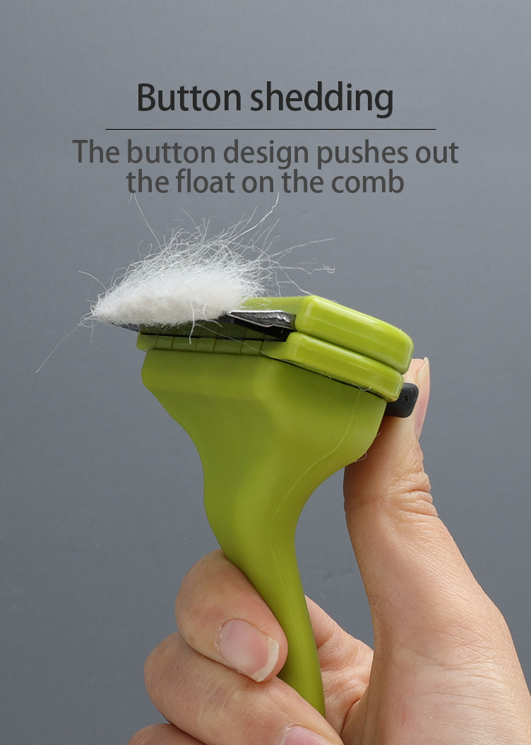 Green Dog Deshedding Tool Sustainable Self Cleaning Cat Brush